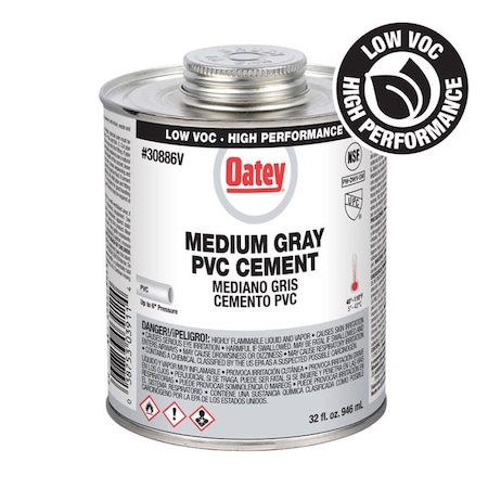 Gray Cement For PVC 32 Oz